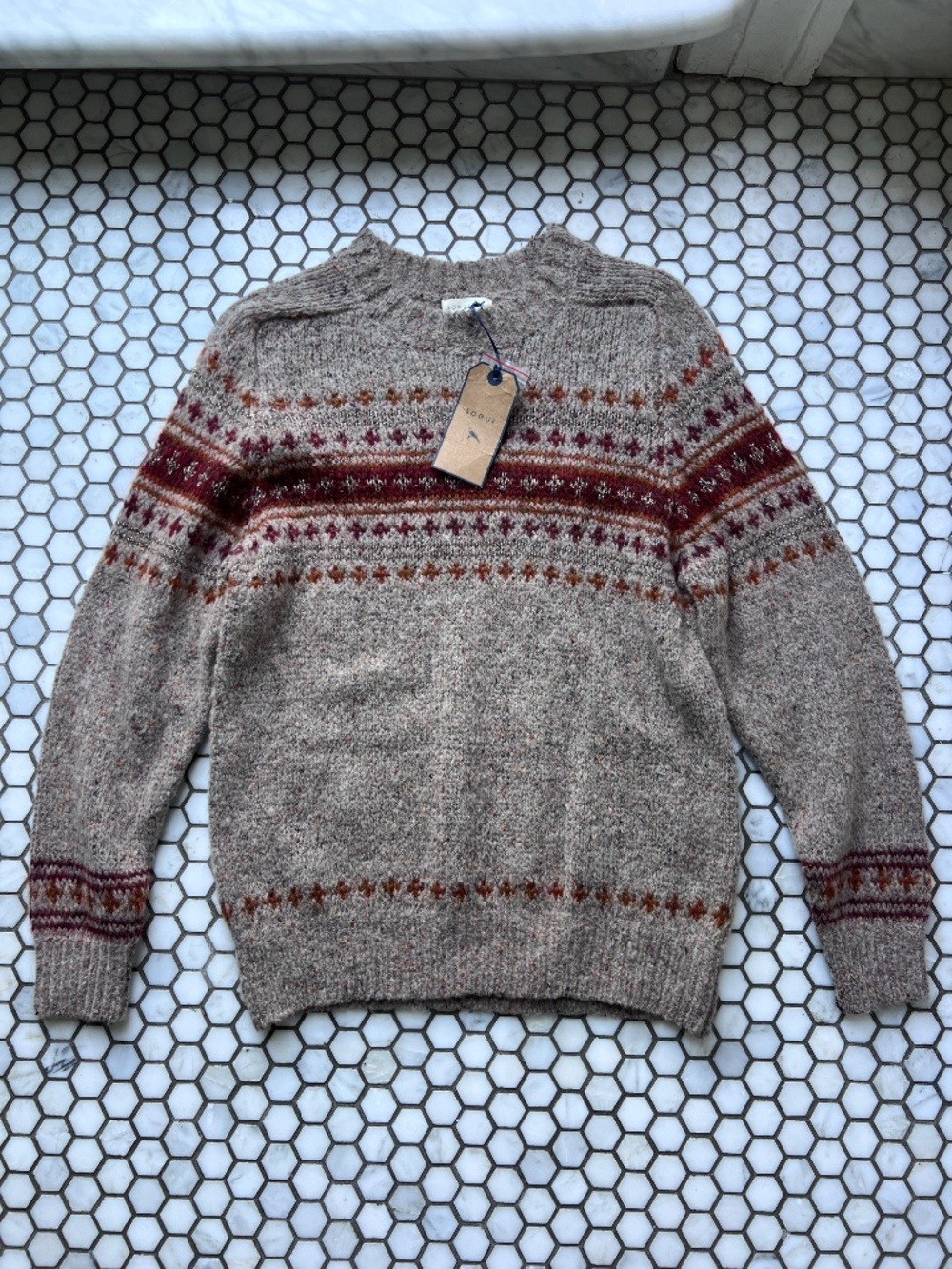 Soeur Grey Merino Wool Oversized Knit Sweater - Size FR 38 (NWT) - Picture 7 of 7